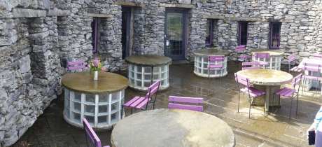 Seating area at Aillwee Cave in Ballyvaughan