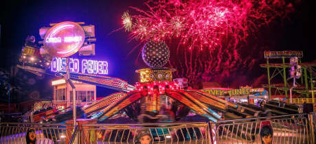 Disco Feuer ride at Fun City at Brean Leisure Park in Burnham on Sea