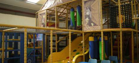 Indoor soft play frame at Cholderton Charlies Farm in Salisbury
