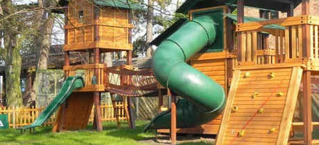 Adventure playground at Floralands Farm Park in Nottingham