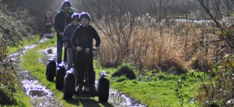 Family on segways at Segway Bude