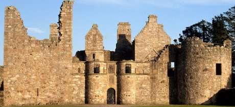 Outside view of Tolquhon Castle in Ellon