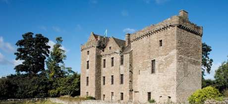 Back view of Huntingtower Castle in Perth
