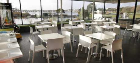 Cafe seating area at The Ark Poole Park in Poole