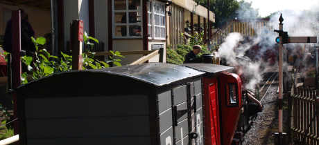 Stream train at Rudyard Lake Steam Railway in Leek