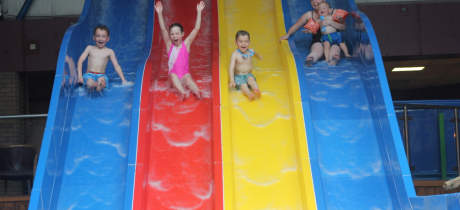 Water slide at Calypso Cove Waterpark in Barnsley