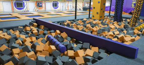 Foam pit at i-Jump Trampoline Park in Mansfield Woodhouse