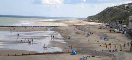 Families enjoying Cromer Beach, Cromer