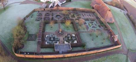 Aerial view of The Cressing Temple Barns in Braintree