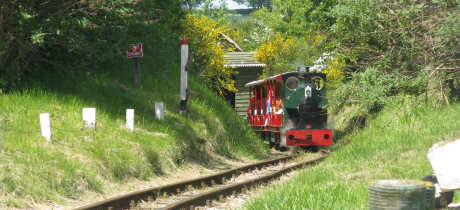 Train at Sherwood Forest Railway in Edwinstowe