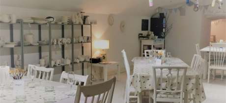 Studio at Paint On Me Boutique Pottery Studio in Chepstow