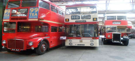 Vintage buses at Museum of Transport in Cheetam Hill