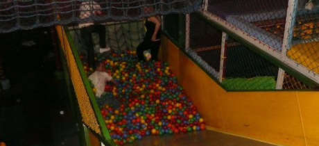 Slide and ball pit at The Fun Centre in Caernarfon
