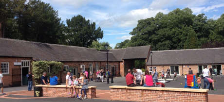 Kids playing at Markeaton Park in Derby