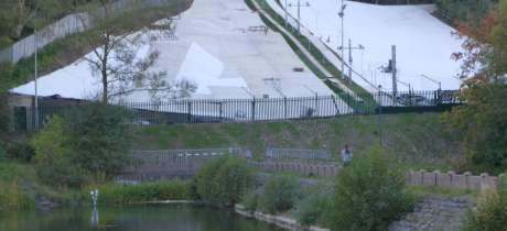 Ski slope at Kidsgrove Ski Centre in Stoke on Trent