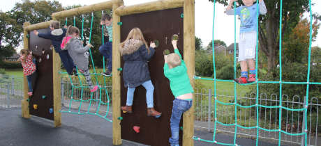 Kids on Blackbrook Park Play Area in Fareham