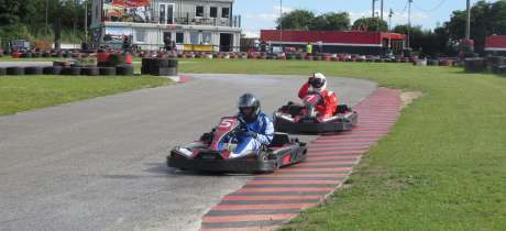 People go kart racing at Karttrak Cromer