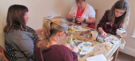 Mums painting at Live Love and Create in Brigg