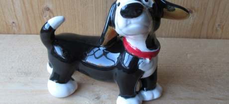 Ceramic dog painted at Live Love and Create in Brigg