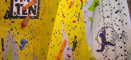Climbing wall at Foundry Climbing in Sheffield