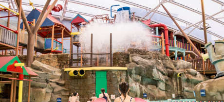 Kids in swimming pool at The Alton Towers Waterpark
