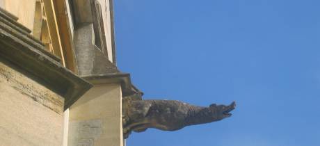 One of the 44 wooden statues at Woodchester Mansion