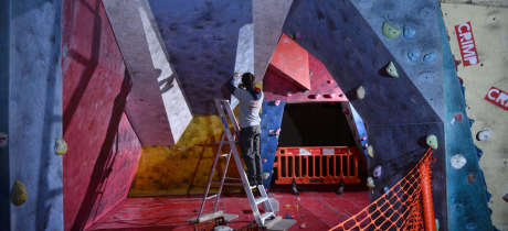 Staff working at Creation Indoor Climbing Centre in Birmingham