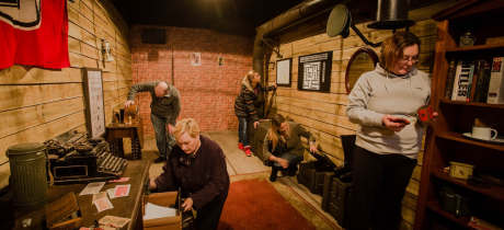 People exploring Jersey War Tunnels