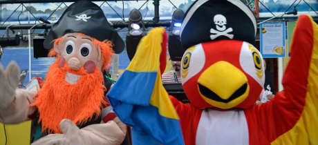 Mascots at Jolly Roger Adventure in Swindon
