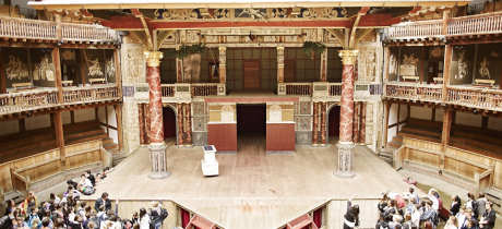 Inside of Shakespeares Globe Exhibition and Tour in London
