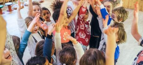 Kids at Polka Theatre in Wimbledon