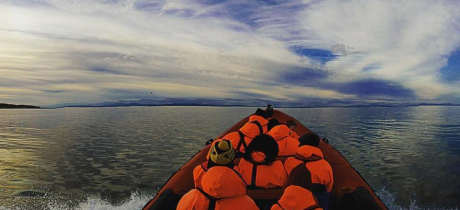 People on boat at North 58 Sea Adventures in Forres