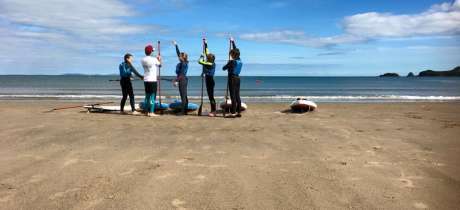 People on beach at Good Trails in Saundersfoot