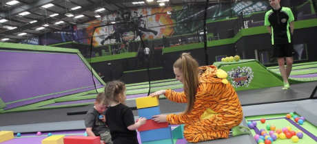 Kids playing at Jump Giants West London in Slough