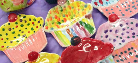Painted ceramics at Glazed Creations in Royston