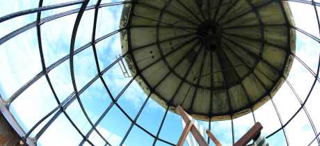 Inside lighthouse in Lundy Island in Bideford