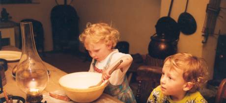 Kids in cooking class at The Judges Lodging in Presteigne