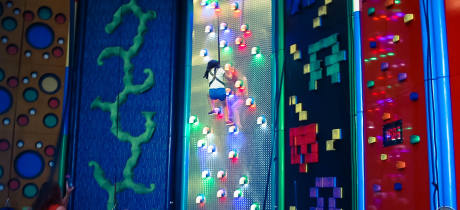 Girl climbing at Clip n Climb Nottingham