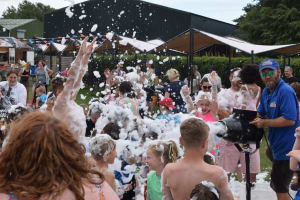 Families having fun at our foam party! Families having fun at our foam party!