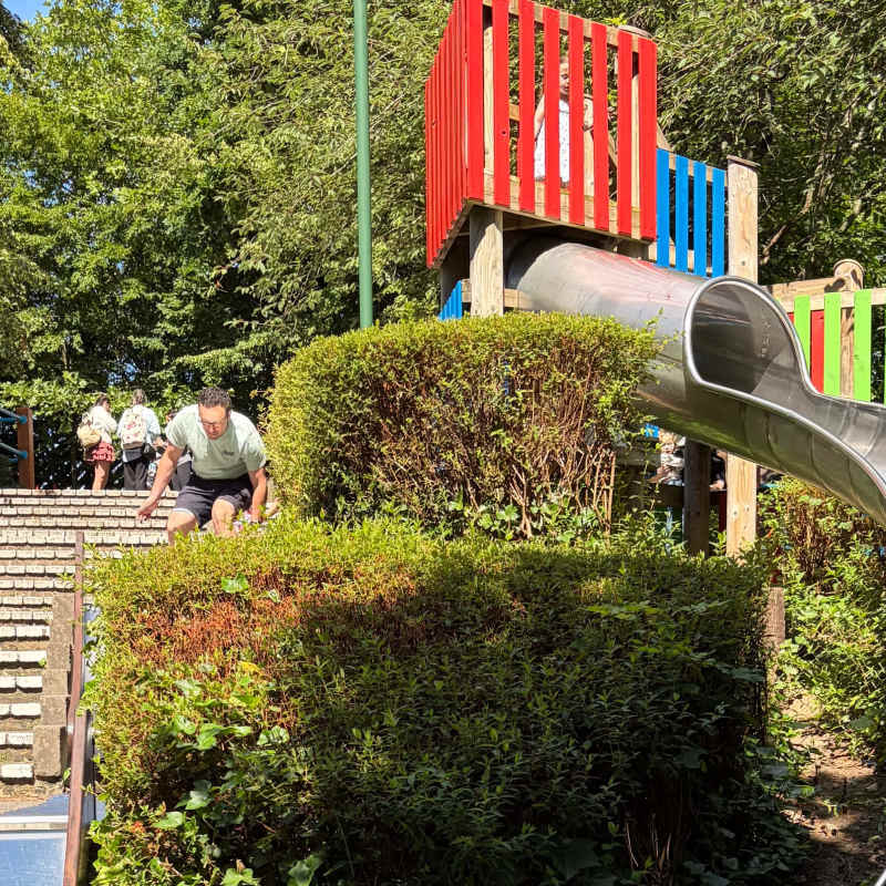 Who needs stairs when you can have slides?