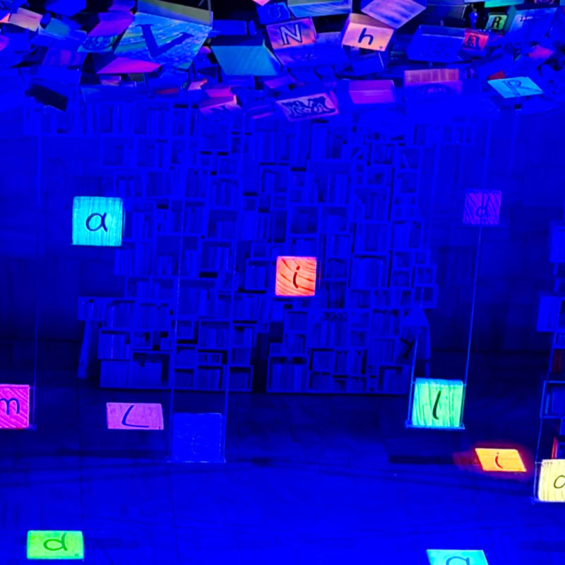 Our first glimpse of the incredible Matilda set before the magic began.