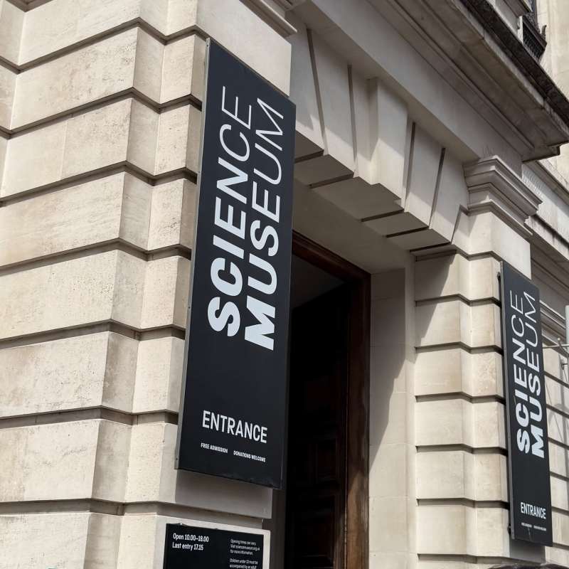 Entering the museum
