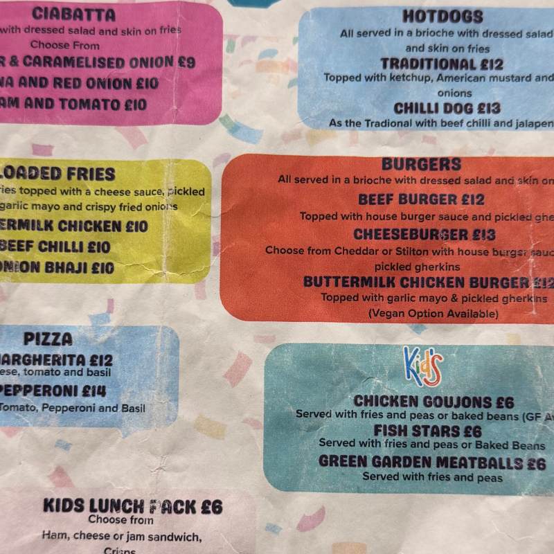 The Laughing Donkey Cafe Menu