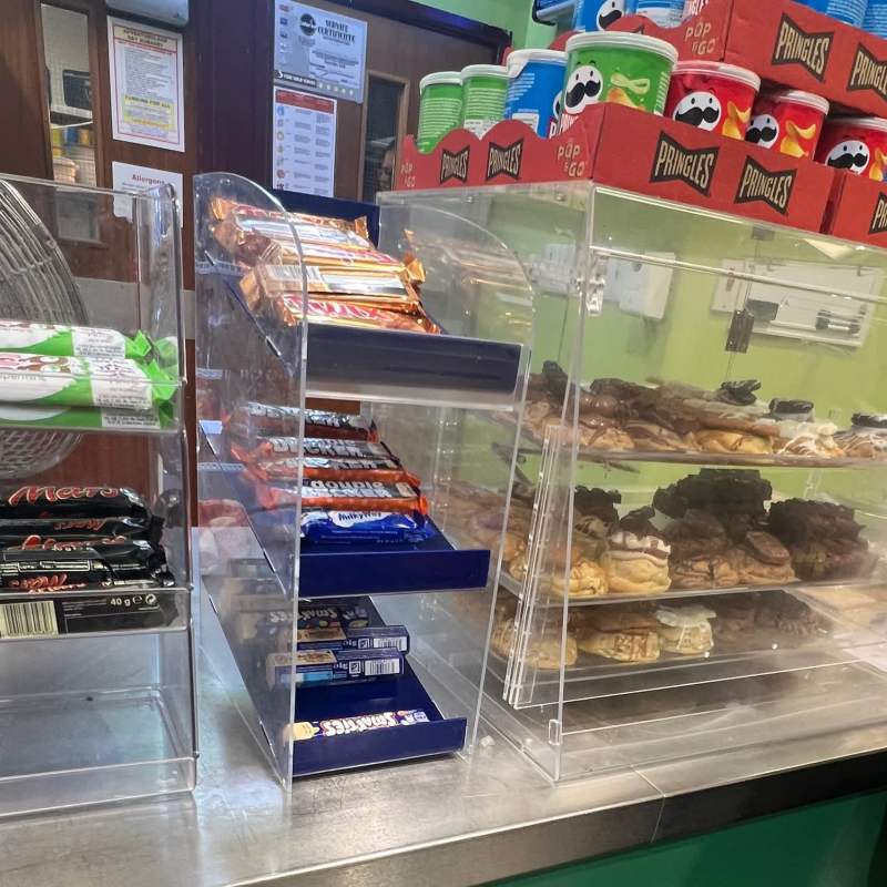 Selection of snacks in the cafe area