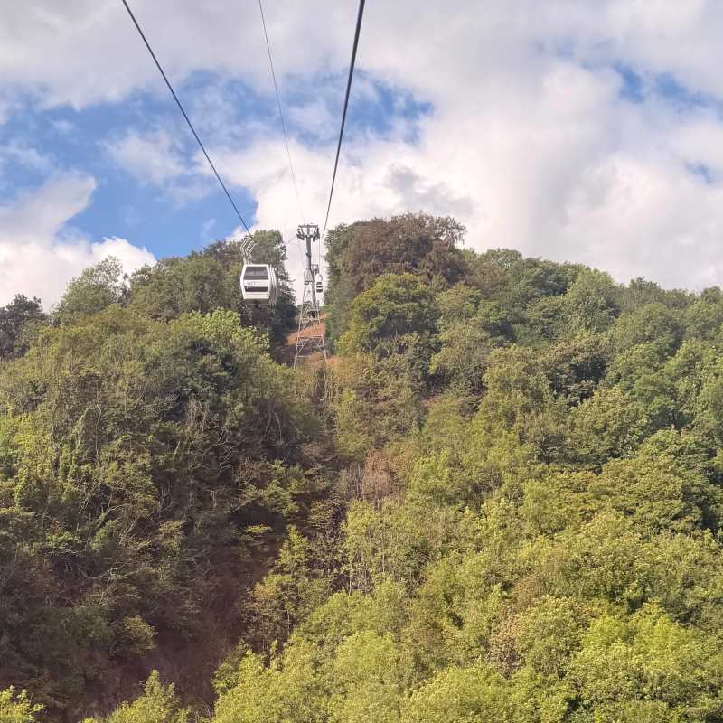 Views of the cable cars