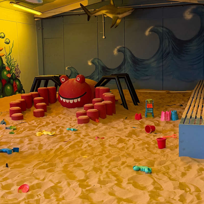 Huge sandpit.