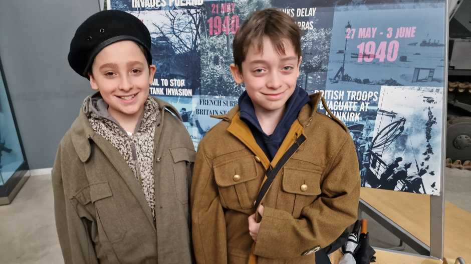 History comes alive when children can dress up and become part of the story at The Tank Museum, Dorset.