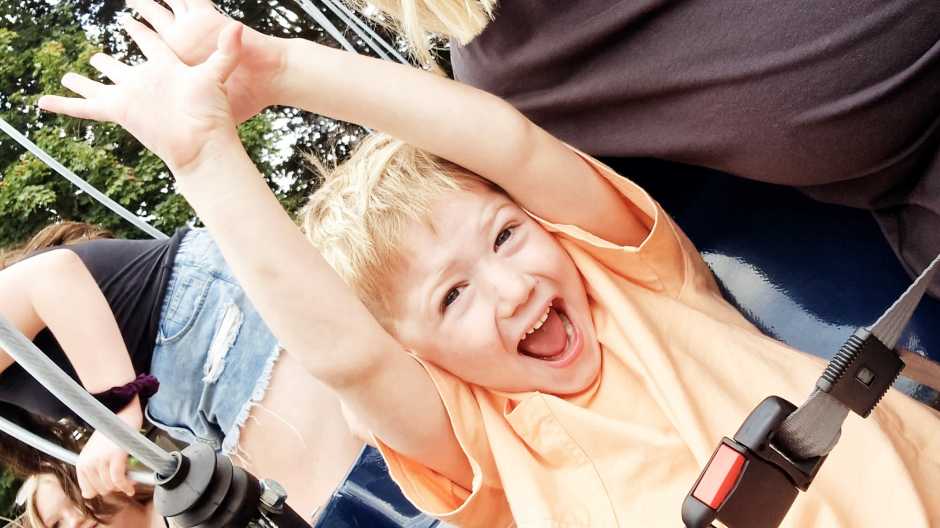 Living his best life on the big boy rides Living his best life on the big boy rides