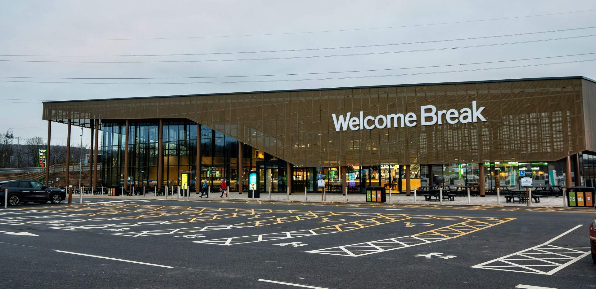 outside the welcome breaks services