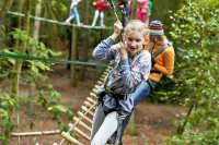 A little girl at Go Ape